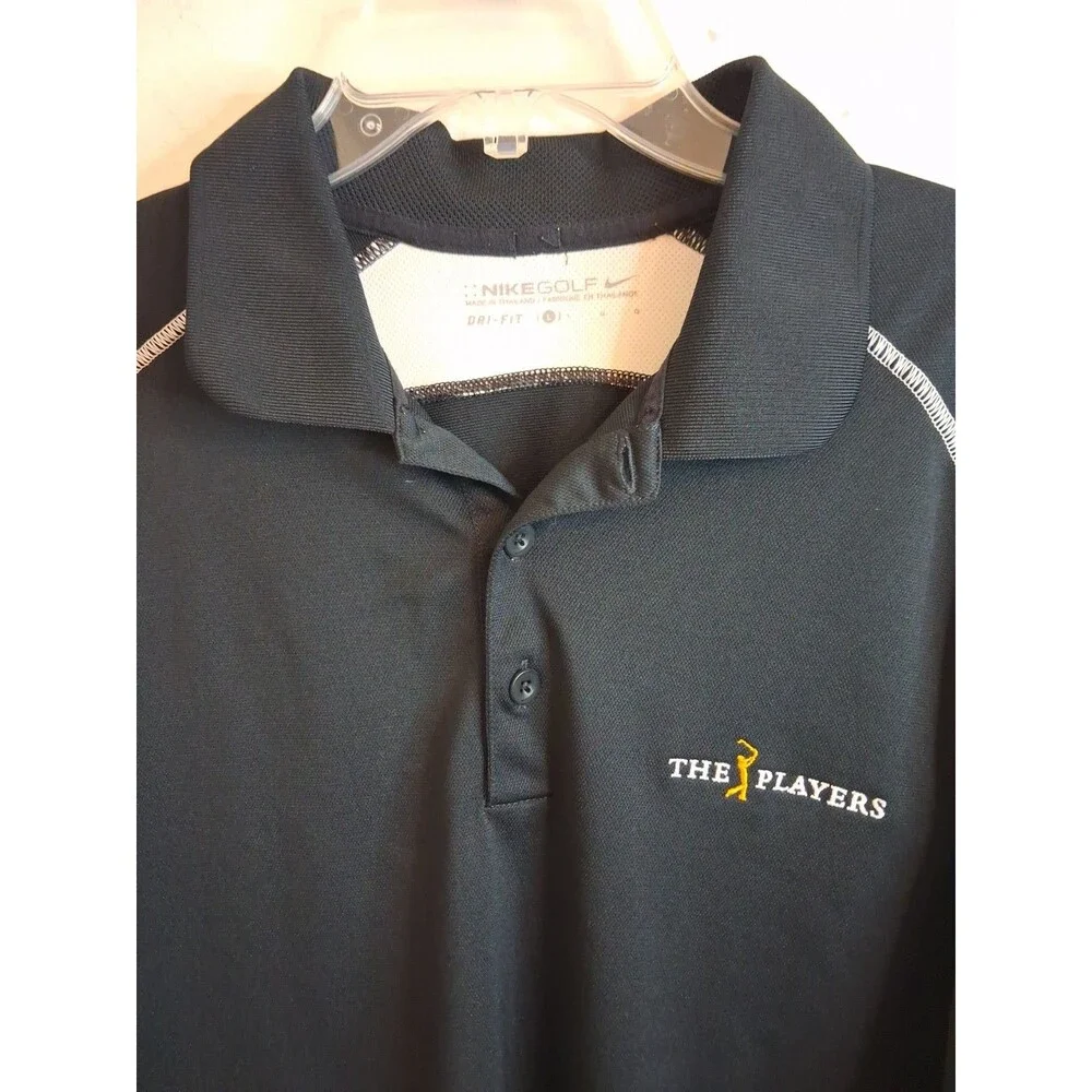 Nike Golf Dri-Fit Polo Mens Large Black PGA Sawgrass 